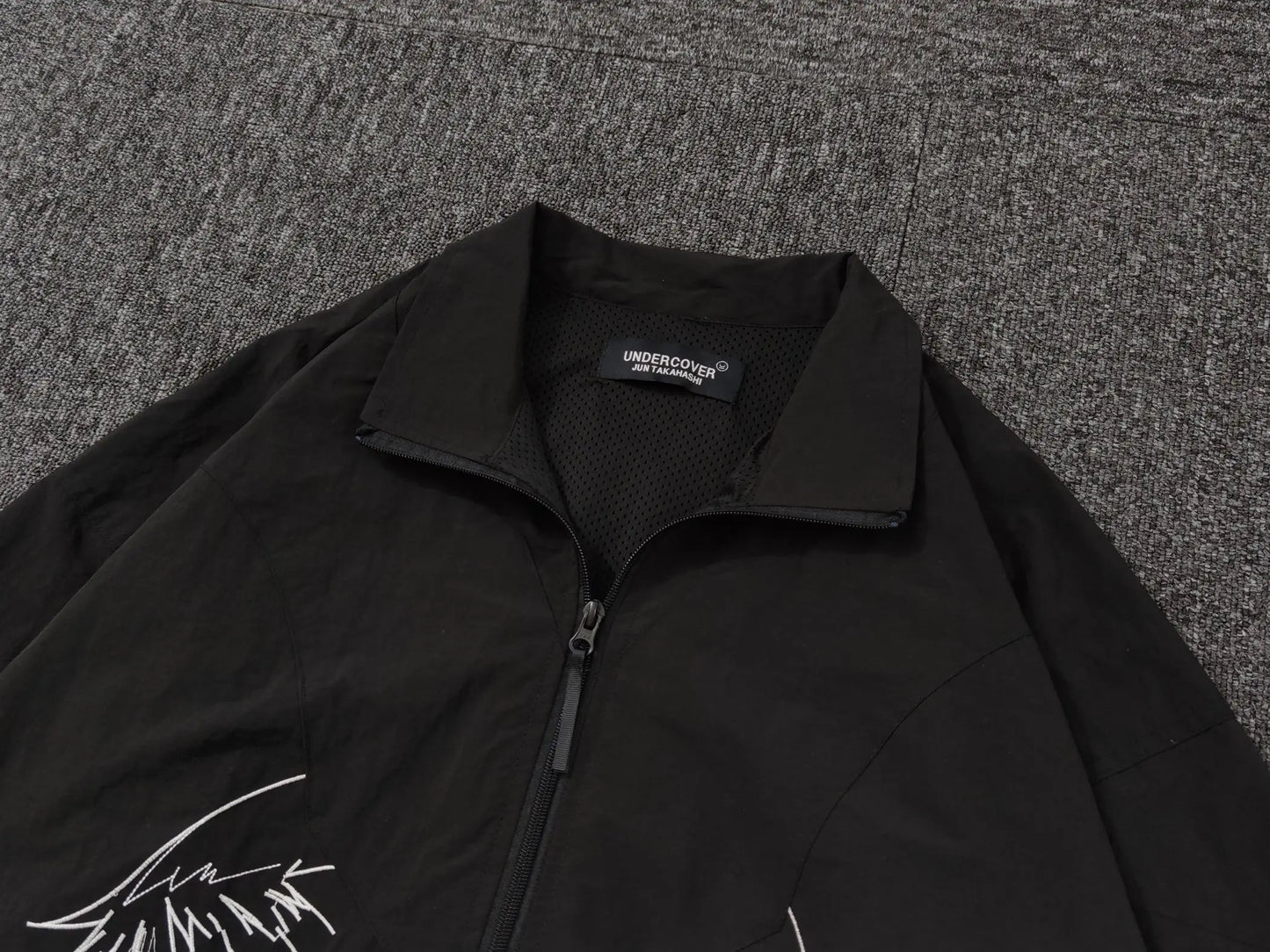 New Men Undercover Embroidery Parka noctilucent Track Zipper Casual Mess Windbreaker Hoody Trench Jackets Coat size 2 3 4 5 R089