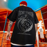 Harajuku Tribal flames – Mens Oversized Hip Hop Tshirt Funny Creative Printing Y2K St