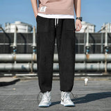 2023 spring and autumn new light luxury fashion men casual pants korean version loose sports all match pants boutique clothing unique default style 3676