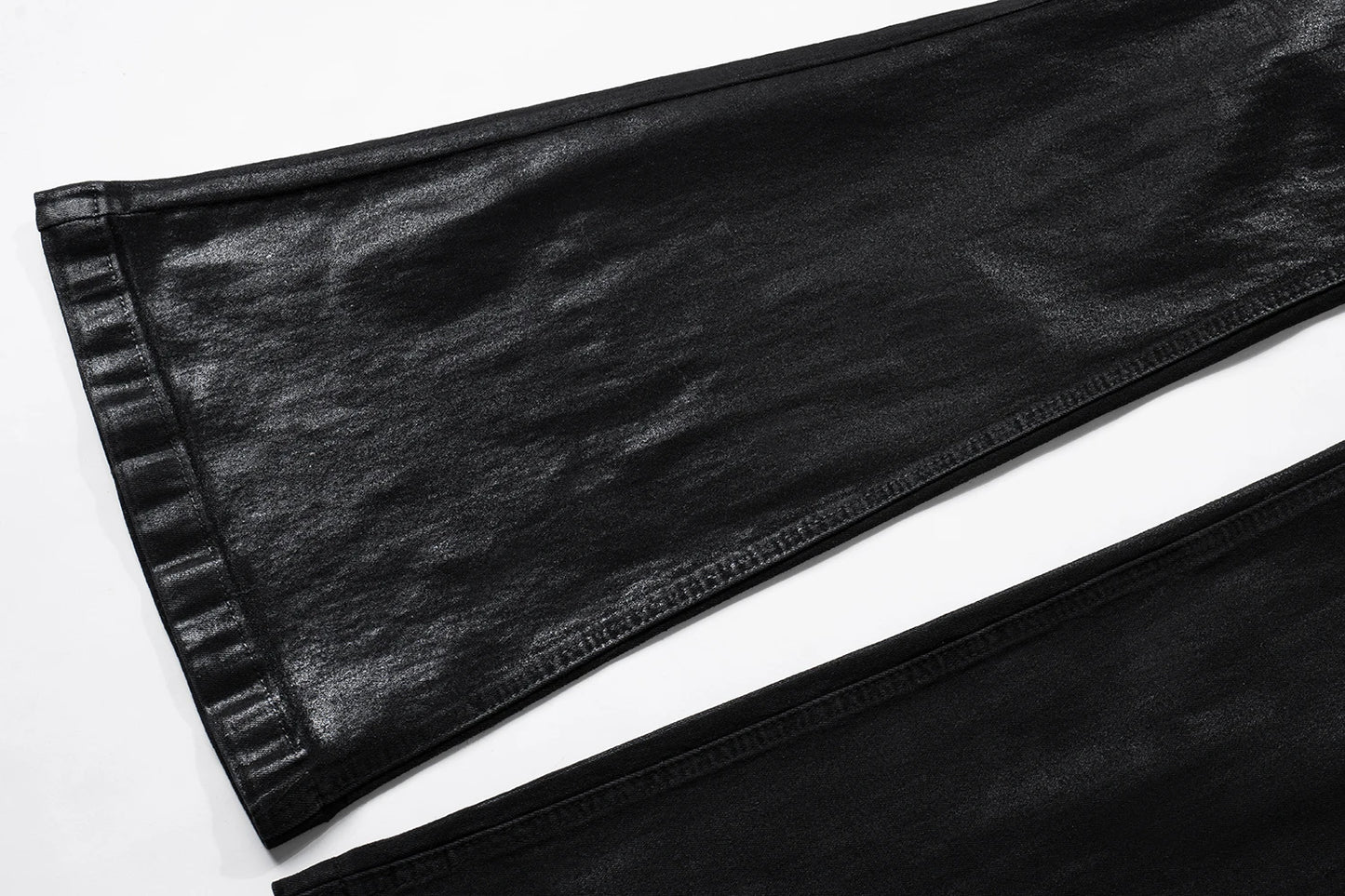 y2k streetwear wax leather strecth jeans for men and women ropa hombre baggy flare pants oversized straight denim trousers 1 unique jeans style 1146