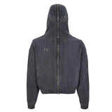 graphic outerwear featuring new 2023 men zipper metal thug club holes hoodies pockets varsity coats jackets down coats cotton warm winter thicken 653 design – premium quality jacket for men