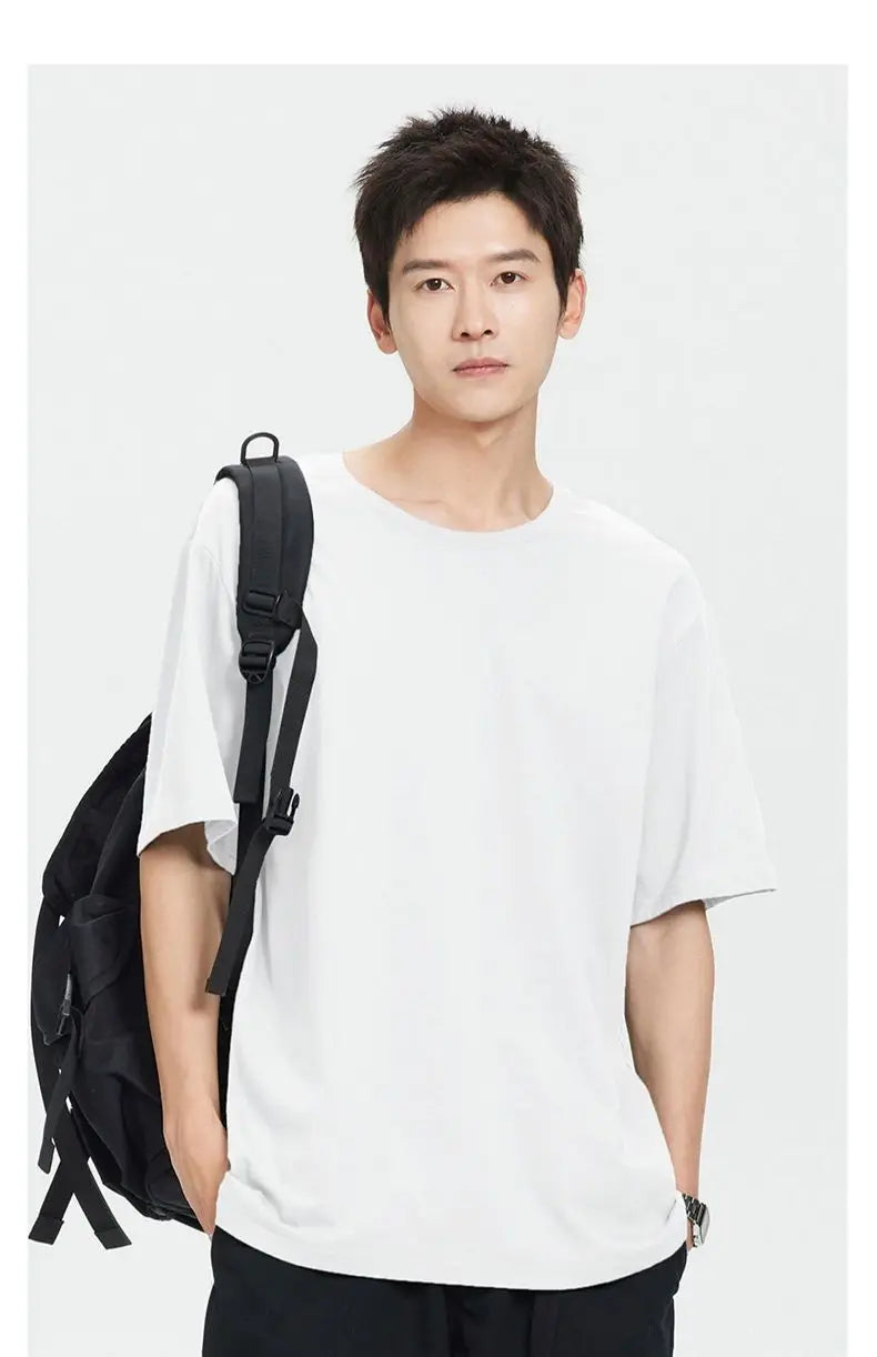 Sadcore Melting smiley – Cotton Black Short Sleeved Mens Summer New New Chinese Style