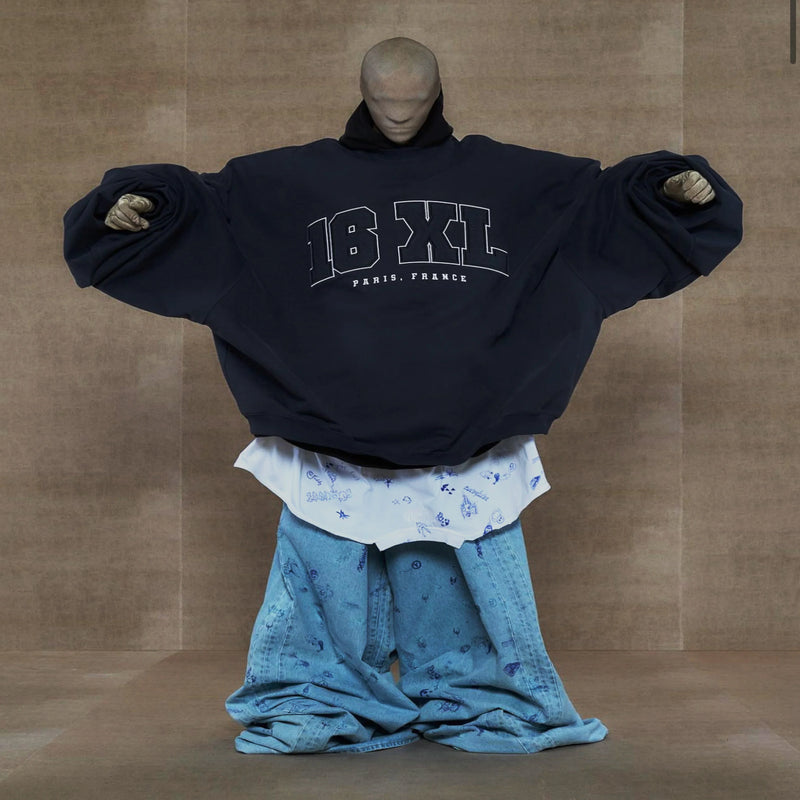 Y2K melting smiley featuring new luxury 2023 paris france 16xl embroidery pullover hoodies hoody hooded sweatshirts velvet cotton thick fleece big size 679
