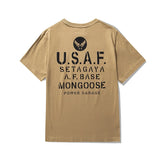 Y2k Oversized shirt – Amekaji Vintage Printed T Shirt Men 2023 Spring Summer New M