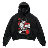 2024 Men Spring Hoodie Retro Japanese Anime Graphic Hoodies Boxer Hip