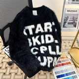 Skater punk hoodie with flame design and baggy fit