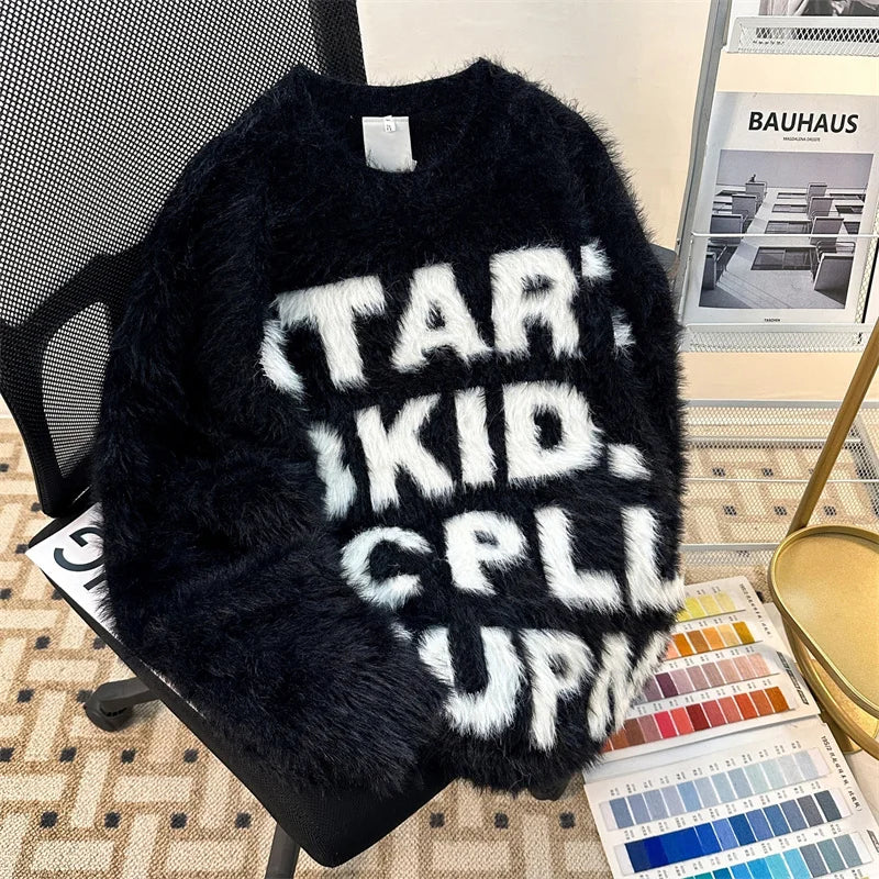 Skater punk hoodie with flame design and baggy fit