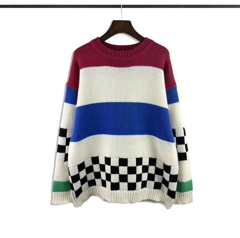 grunge oversized flame jumper built for warmth and edge, essential for winter street style, men’s streetwear clothing piece f
