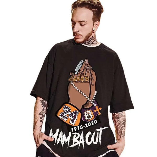 Anime Oversized shirt – R I P Mamba T Shirt Men Cool Summer Short Sleeve Tshirts Vin