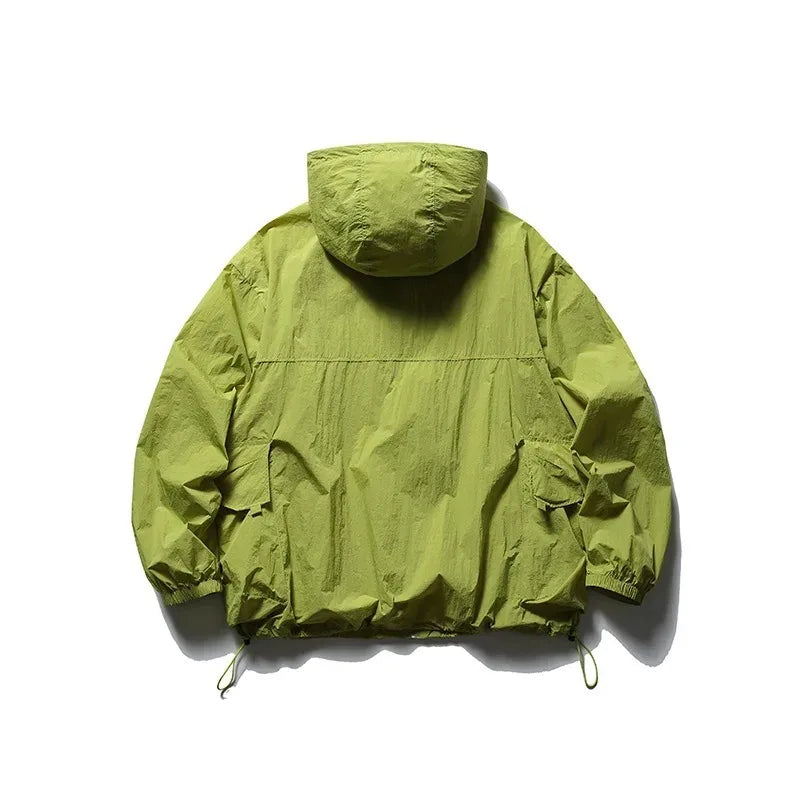 minimalist streetwear jacket, bold fashion piece, aesthetic