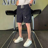 retro mens zip pocket cargo shorts loose straight outdoor casual shorts five point pants male quick dry cargo shorts summer new utility cargo pants