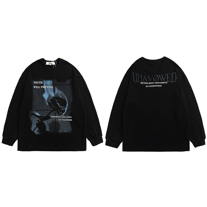 "Prevailing" Unisex Men Women Streetwear Graphic Sweatshirt Daulet Apparel