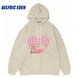 Men Hoodie Streetwear Sweatshirt Hip Hop Heart Letter Print Pullover 2