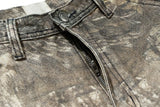 streetwear trees print camouflage baggy jeans for men and women patchwork washed casual denim trouses oversized loose cargos unique cargo style 986