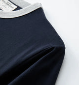 Summer Short Sleeved Men'S Military Retro Cavalry Division Letter Printing Casual Cotton Breathable Color Matching Round Neck