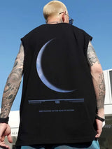 Glitchcore Aesthetic drop – Summer Goth Graphic Tank Tops Men Hip Hop Fashion Sleeveless