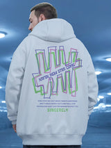 Retro Graffiti Letter Print Letter Pullover Hoodies Mens Streetwear