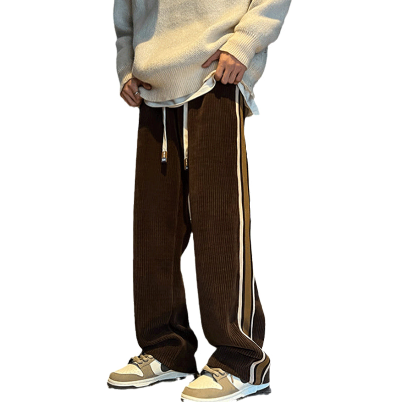 2023 summer new light luxury fashion comfortable casual pants men striped sweatpants casual all match sports pants boutique unique joggers style 4030