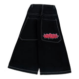 harajuku tapout and wexwear suit graphic embroidered jeans black skateboard pants y2k jeans tracksuit t shirt for men streetwear 1 stacked flare jeans
