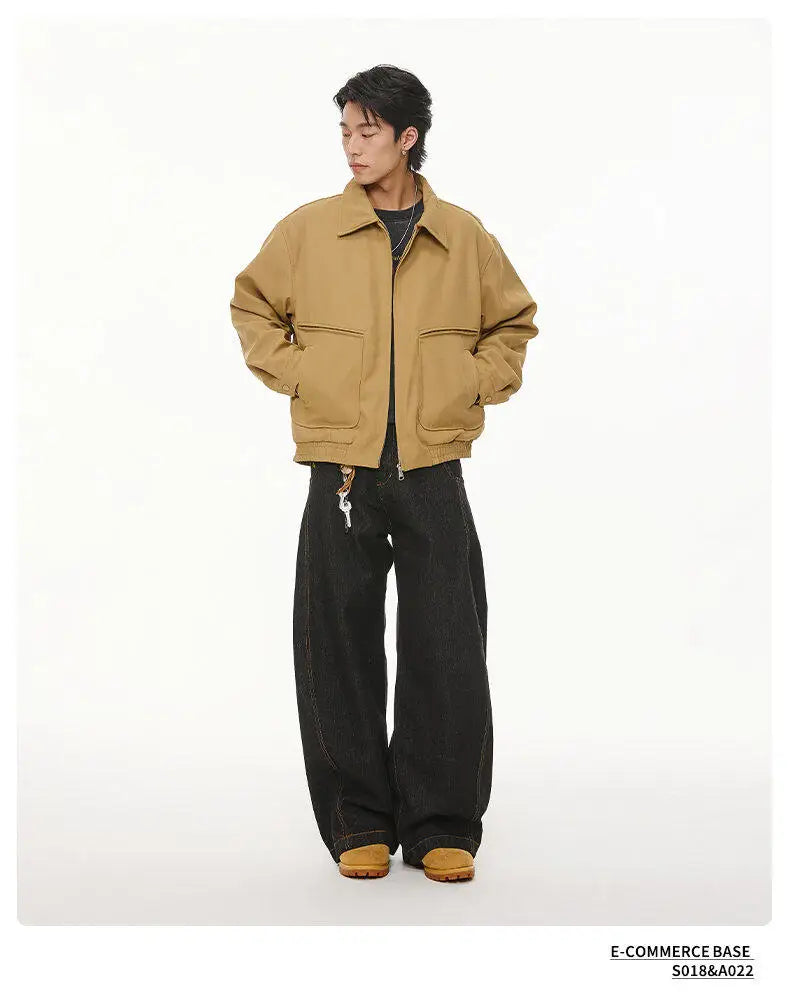 zip-up streetwear jacket, fall/winter fashion, men's streetwear fashion, trendy oversized fit, urban techwear design, modern 