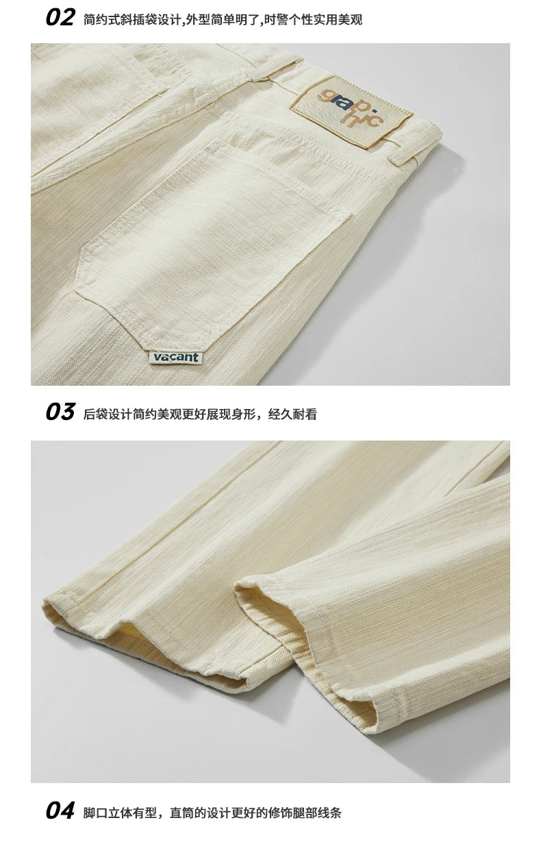 men classic fashion vintage casual loose plus size 28 42 straight white soft denim jeans pant cityboy jeans long trousers man unique jeans style 2124