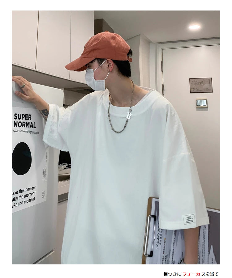 Anime Streetwear top – T Shirt Oversized Cotton Men Fashion Mens Summer Tshirts Ove