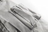 Urban Grunge Double-Layer Hoodie – Leather Texture Streetwear