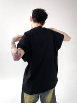 new summer street fashion set mens cotton retro letter printed t shirt halo dyed washed jeans suits male hip hop 2 pcs 2024 unique jeans style 4701