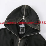 2024 Autumn Winter Vintage Heavy Weight Washed Hooded Long Sleeved Swe