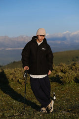 Outdoor Multi Pocket Thicken Man Jacket Winter Retro Warm Camping Cotton-padded Clothes Casual Print Loose Hooded Fashion Coat