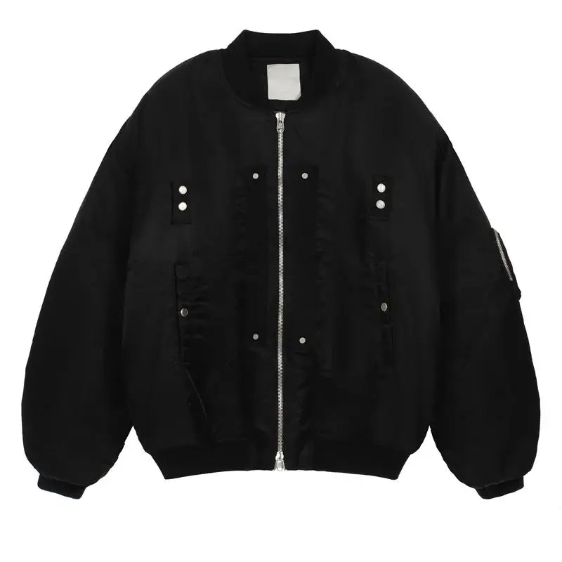 undermycar 2023 new high street fashion brand quality multi pocket flight jacket cotton coat black streetwear photo stylish o - variant style 6482f2 for streetwear fashion