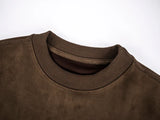 Original Letter Embroidery O Neck Suede Summer Tshirts for Men and Women Short Sleeve Streetwear Casual Oversized Top Tees