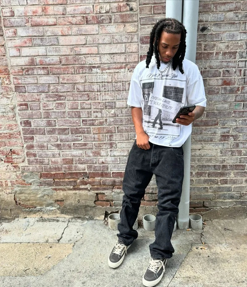 Skatercore Graphic tee – 2024 American Street Fashion Brand Hip Hop Retro Short Sleev