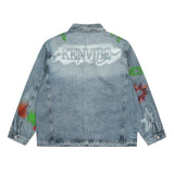men harajuku graffiti denim jacket and coat fashion hip hop long sleeve jean patchwork outerwear casual streetwear jeans jack - variant style ec22a9 for streetwear fashion
