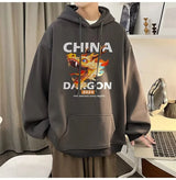 2024 New China Dragon Graphic Hoodies Men Hip Hop Streetwear Hoodie