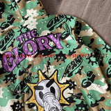 Towel Embroidered Cartoon Camouflage Glo Gang The Glory Full Zip Hoodi
