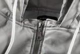 Urban Grunge Double-Layer Hoodie – Leather Texture Streetwear