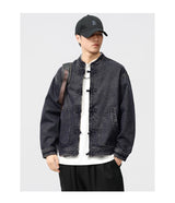 zip-up minimalist jacket, cold-season outfit - trendy urban streetwear fashion for men and women