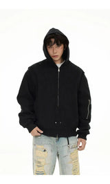 techwear bomber jacket, urban fit, men's streetwear fashion, trendy oversized fit, urban techwear design, modern hip hop styl