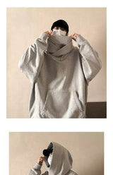 Trendy American High Collar Hooded Storm Sweatshirt For Men Women High
