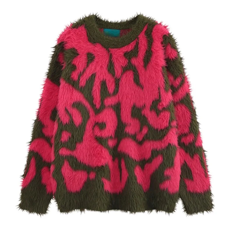 grunge pullover streetwear, modern knitwear, cozy fashion fit, stylish street outfit, modern aesthetic appeal