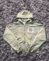 Street Y2K New Fashion Joker Fleece Padded Zipper Hoodie Women Harajuk
