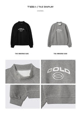 Korean Personality Street Casual Masculine Temperament Initials Printed Sweatshirt Trendy Men Women Pullover High Collar Hoodie