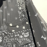 2023 Early Winter Shirt Lightweight Down Jacket Coat Trendy Fashion Luminous Cashew Flower Printed Men's Shirt