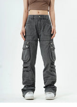 hip hip pants retro cargo harem pant streetwear side pockets harajuku joggers unisex new casual loose straight cotton trousers unique joggers style 2810