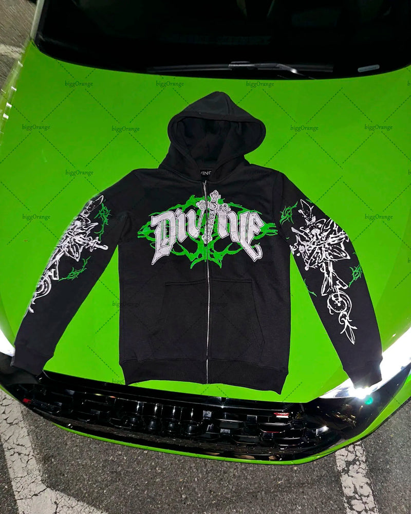 graphic fire hoodie with soft construction and layered fit, streetwear essential style, street fashion menswear trend for sea