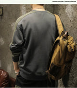 2025 Spring Letter Print New In Sweatshirt Mens Patchwork Long Sleeve