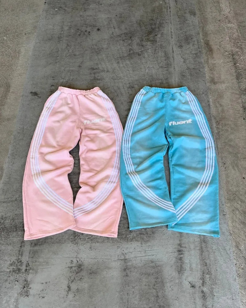 y2k american hip hop rock fashion letter striped nine point pants street fashion brand harajuku retro oversized couple trousers unique default style 3428