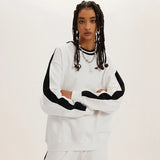Y2K Graphic Tee – Rainbowtouches Mens Long T Shirt Unisex Vintage Stripe Overs – Edgy Streetwear for All Genders