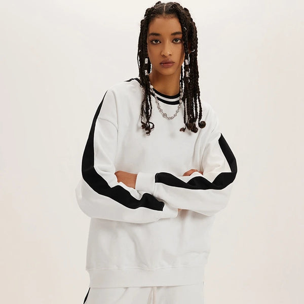 Y2K Graphic Tee – Rainbowtouches Mens Long T Shirt Unisex Vintage Stripe Overs – Edgy Streetwear for All Genders